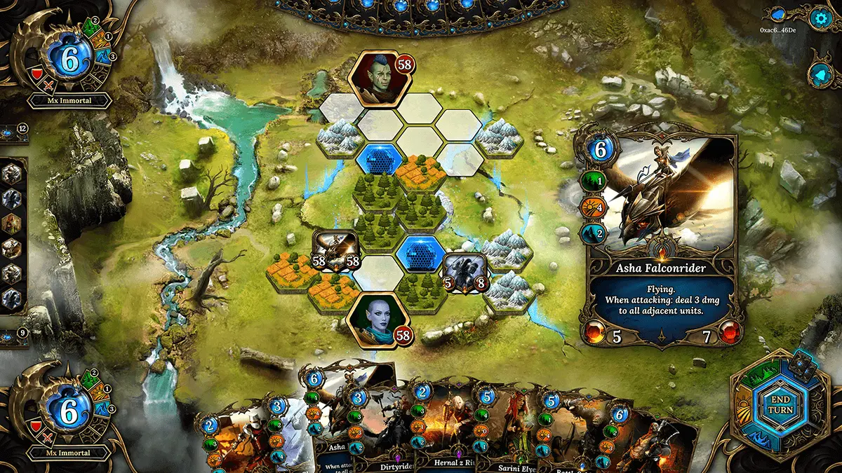 Battle game board in Legends of Elysium (#CCG) Collectible Card Game.